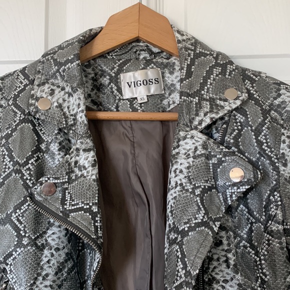 Vigoss Faux Snakeskin Leather Jacket - Picture 3 of 3